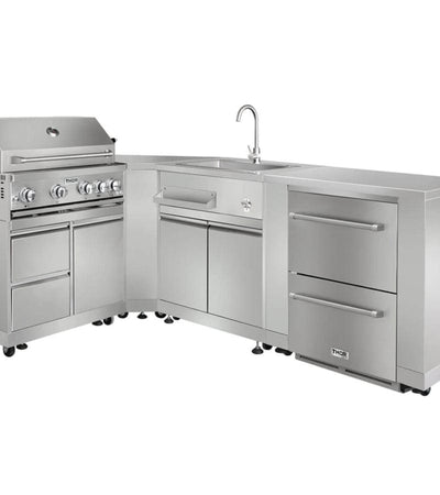 Thor Kitchen 32-inch Outdoor Kitchen Sink Cabinet in Stainless Steel MK01SS304 Flame Authority