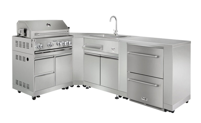 Thor Kitchen 4 Burner Outdoor Kitchen Grill Package Flame Authority