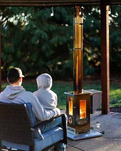 Timber Stoves 84 inch Big Timber Freestanding Pellet Patio Heater WPPHBTSS1.0 Heaters WPPHBTSS1.0 Flame Authority