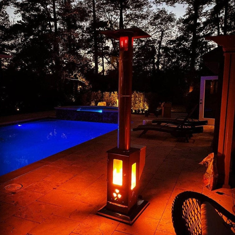 Timber Stoves 84 inch Big Timber Freestanding Pellet Patio Heater WPPHBTSS1.0 Heaters WPPHBTSS1.0 Flame Authority