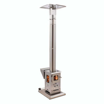 Timber Stoves 84 inch Lil Timber Freestanding Pellet Patio Heater WPPHLTSS1.0 Heaters WPPHLTSS1.0 Flame Authority