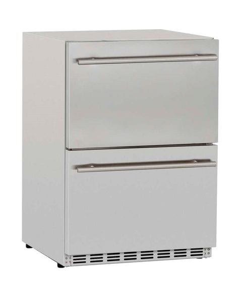 TrueFlame 24" 5.3C Deluxe Two-Drawer Outdoor Rated Fridge TF-RFR-24DR2