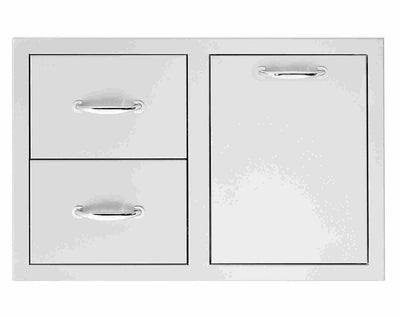 TrueFlame 33" 2-Drawer & Vented LP Tank Pullout Drawer Combo TF-DC2-33LP