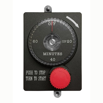 TrueFlame Mechanical Timer with Manual Emergency Shut-Off. 1 Hour Countdown Timer TF-ESTOP1-0H
