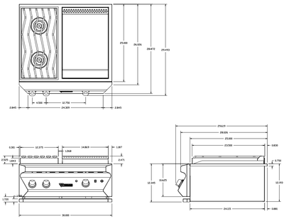 Twin Eagles 30-Inch Built-In Gas Dine & Breakfast Club - TEBC30-C Flame Authority