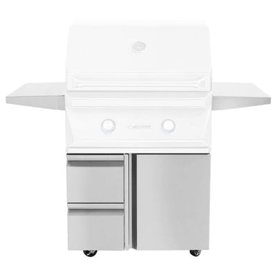 Twin Eagles 30-inch Grill Base with Storage Drawers and Single Door TEGB30SD-B Flame Authority