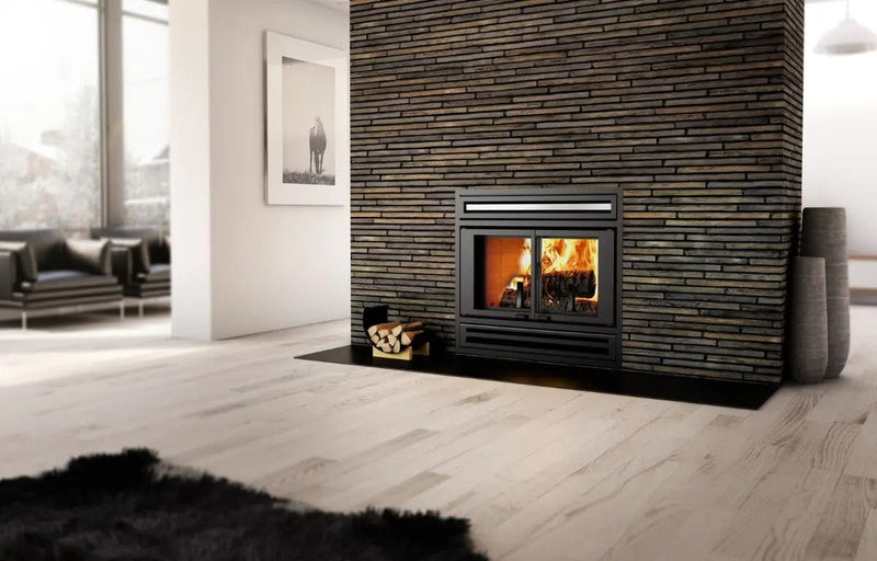 Valcourt Black Modern Faceplate VA1FE05 Fireplace Accessories VA1FE05 Flame Authority