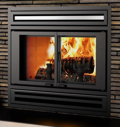 Valcourt Black Modern Faceplate VA1FE05 Fireplace Accessories VA1FE05 Flame Authority