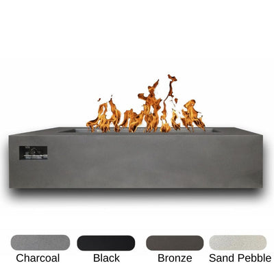 Warming Trends AON 48-inch Powder-Coated Steel Push Button Manual Thermocouple Ignition Rectangular Fire Table Flame Authority