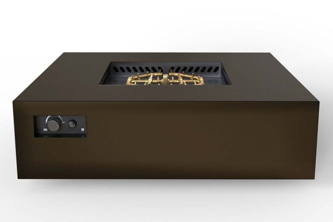 Warming Trends AON 56-inch Powder-Coated Steel 24 VOLT Hot Surface Ignition Square Fire Pit Table Flame Authority