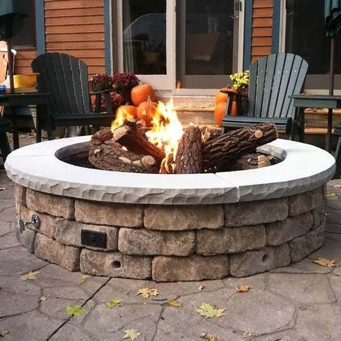 Warming Trends Crossfire FC Circular Ready To Finish Fire Pit Kit, 42x18-Inch Flame Authority