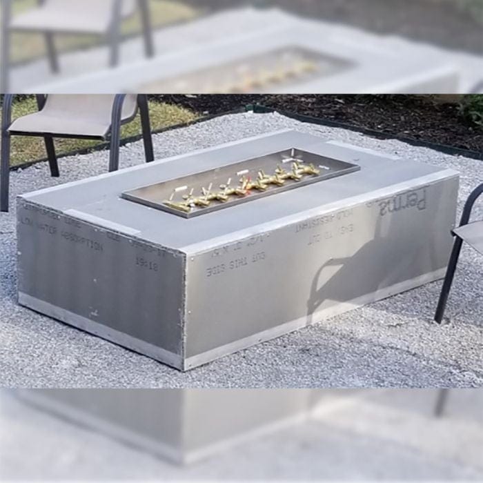 Warming Trends Crossfire FR Rectangular with Linear Ready To Finish Fire Pit Kit, 48x30x18-Inch Flame Authority