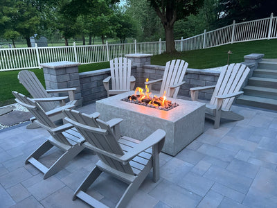 Warming Trends Crossfire FRT Rectangular with Tree-Style Ready To Finish Fire Pit Kit, 72x42x18-Inch Flame Authority