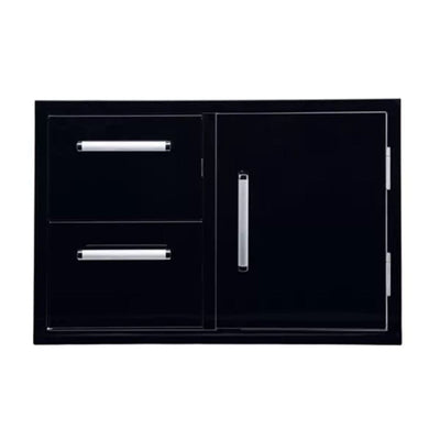 Whistler by Bonfire Outdoor 22x33x22 inch Black Series Door and Drawer Combo CBADC-B