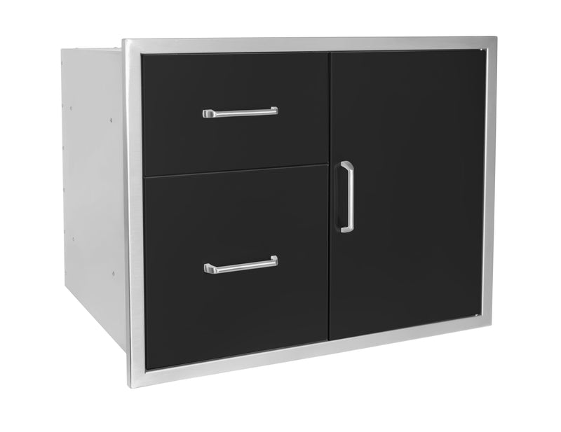 Wildfire Door/Drawer Combo 30” x 24” Black Stainless Steel WF-DDWCOMBO3025-BSS | Flame Authority - Trusted Dealer