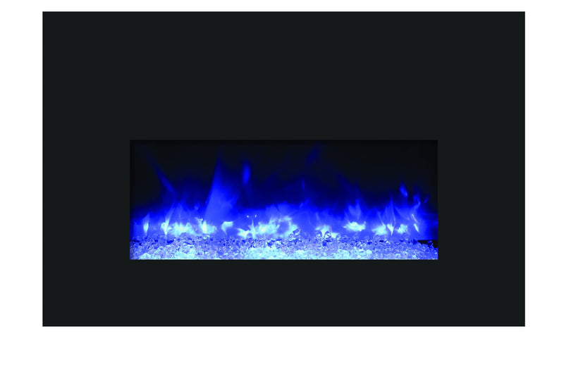 Amantii 26" Small Insert Electric Fireplace INSERT-26-3825-BG with Black Glass Surround
