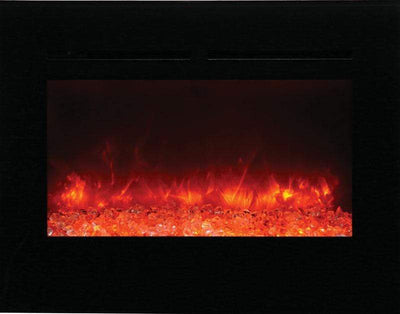 Amantii Zero Clearance Flush Mount 30" Electric Fireplace ZECL-30-3226-FLUSHMT-BG