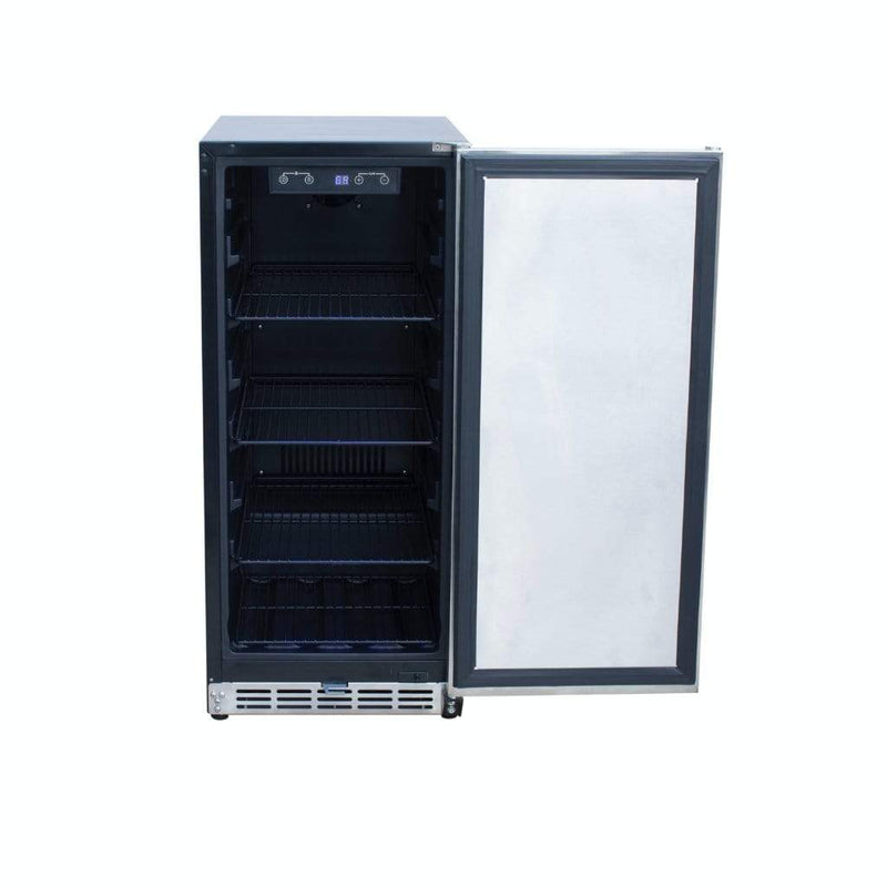 American Made Grills AMG 15" Outdoor Rated Fridge w/Glass Door SSRFR-15G