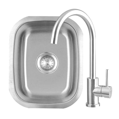 American Made Grills AMG 19x15" Stainless Steel Undermount Sink & 360º Hot/Cold Faucet SSNK-19U