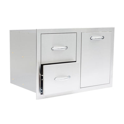American Made Grills AMG 33" 2-Drawer & Vented LP Tank Pullout Drawer Combo SSDC2-33LP