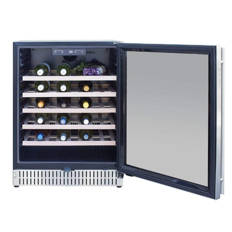 AMG American Made Grills 24" Deluxe Outdoor Rated Dual Zone Wine Cooler