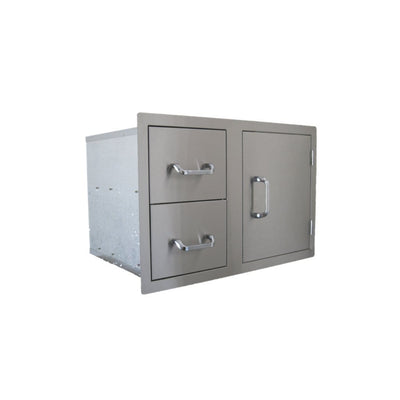 BeefEater Stainless Steel Dual Drawer and Single Door Combination