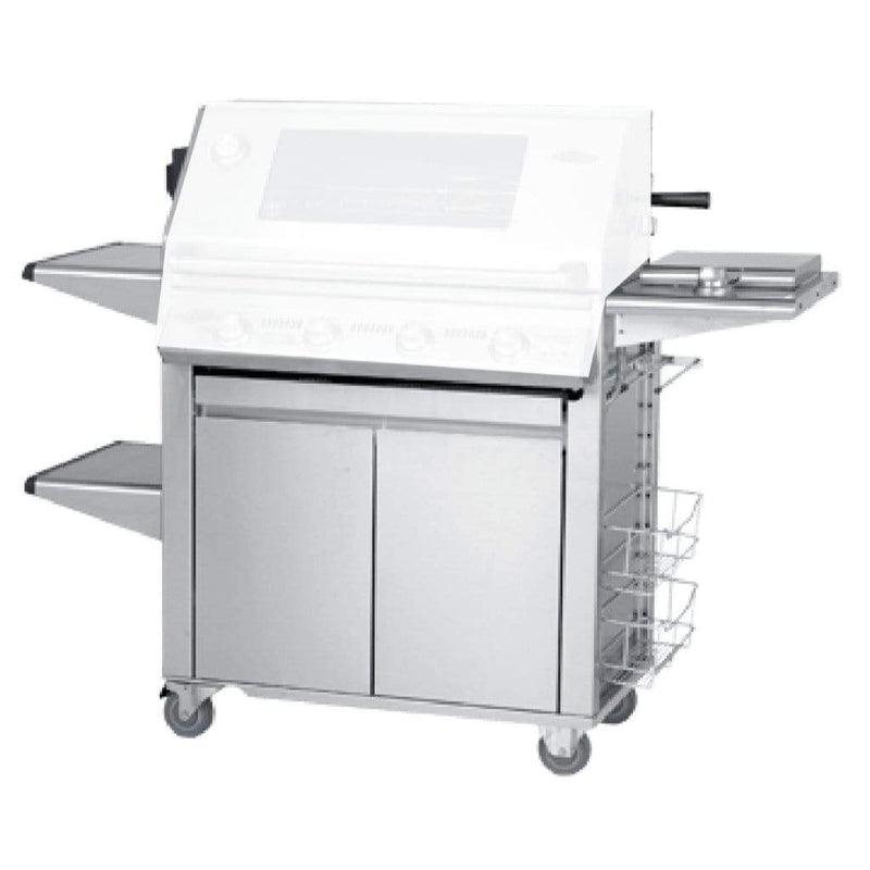 BeefEater Stainless Steel Plus Cart/Trolley with Side Burner for Signature Burner Built-In Barbecue Grill
