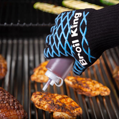 Broil King 1PC HEAVY DUTY GRILLING GLOVES w/ BLUE ACCENTS - 60974
