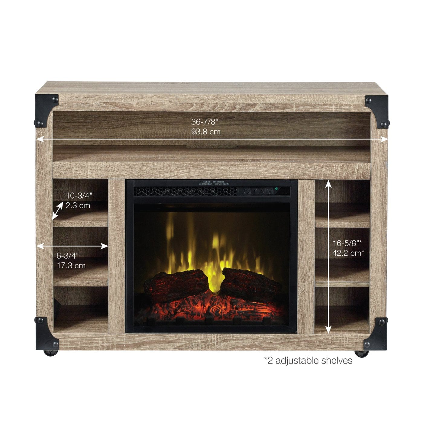 Dimplex Chelsea TV Stand with Electric Fireplace Package - Thumbnail 4