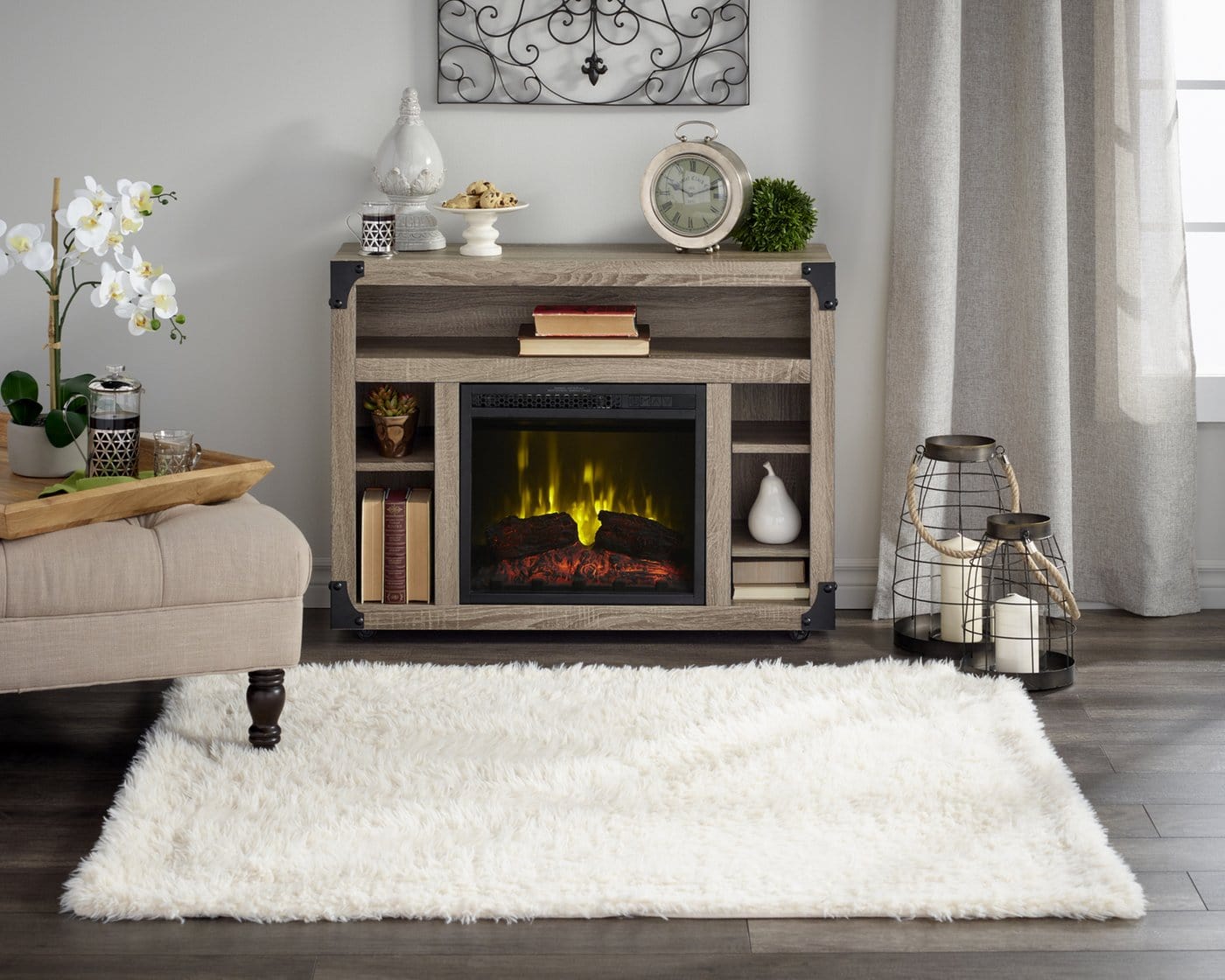 Dimplex Chelsea TV Stand with Electric Fireplace Package - Thumbnail 3