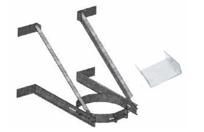 DuraVent DuraTech 5" & 7" Diameter Galvanized/Stainless Steel Extended Wall Support - 5DT-XWS