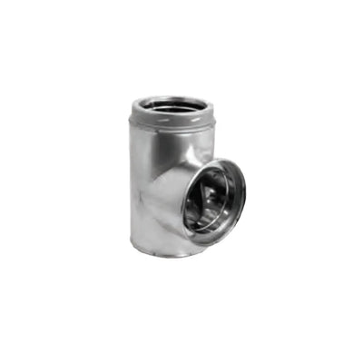 DuraVent DuraTech 5" Diameter Galvanized/Stainless Steel Chimney Tee with Cap - 5DT-ST