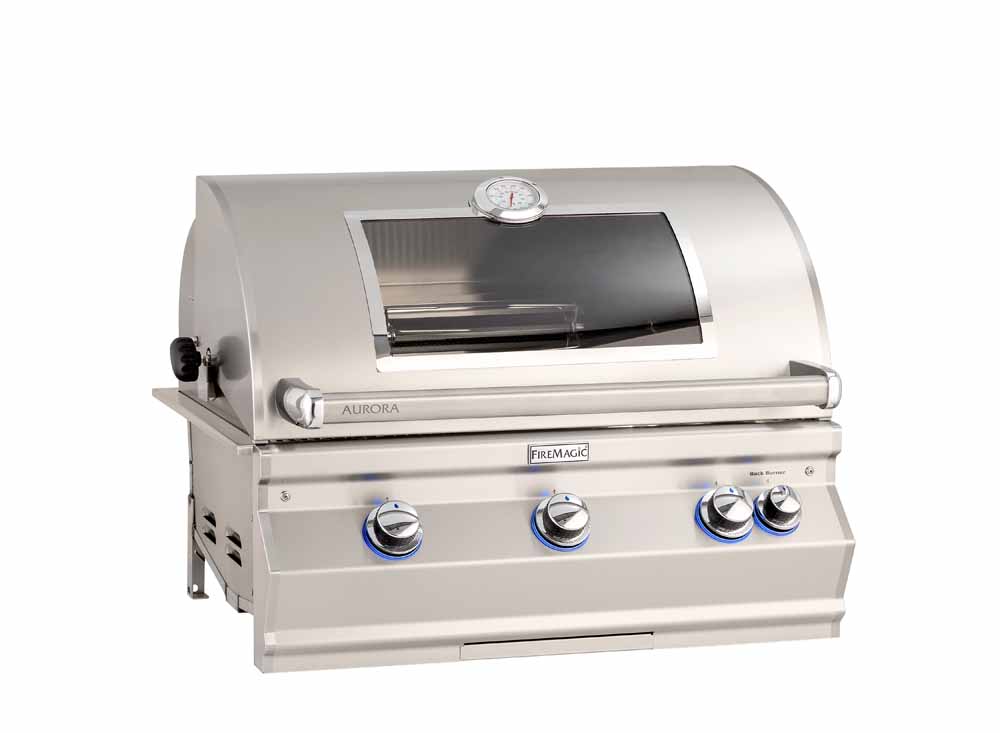 Fire Magic Aurora 30" Built-In Gas Grill with Backburner & Rotisserie Kit A660i