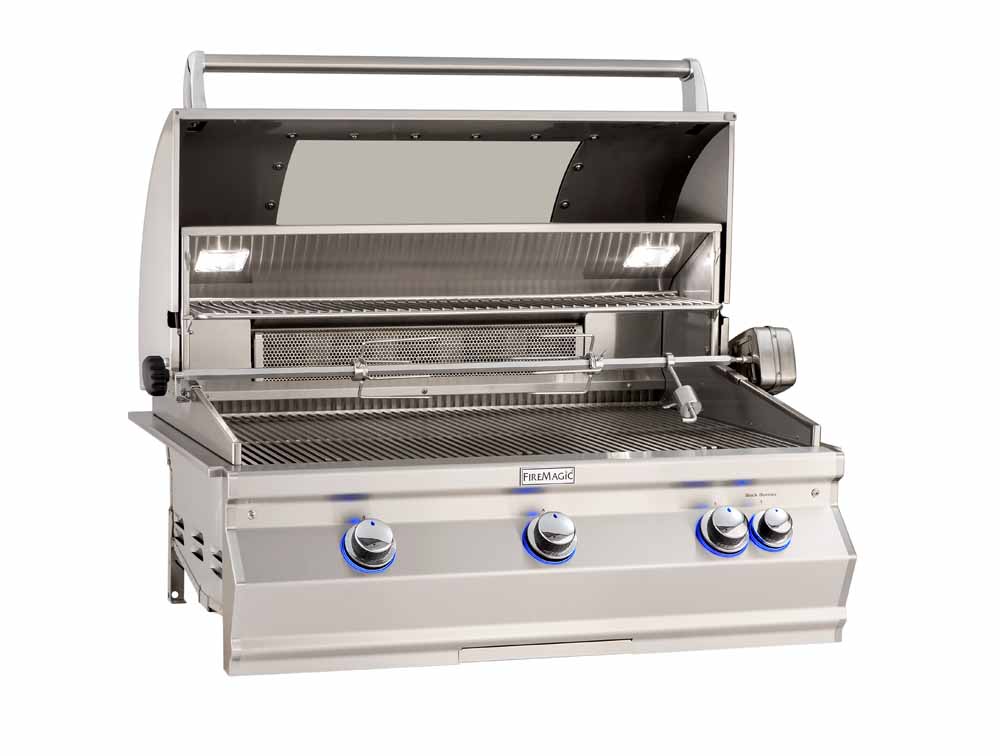 Fire Magic Aurora 36" Built-In Gas Grill with Backburner & Rotisserie Kit A790i