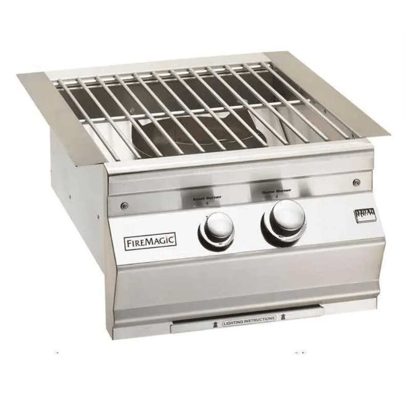 Fire Magic Classic Built-In Natural Gas Power Burner w/ Stainless Steel Grid 19-KB1N-0
