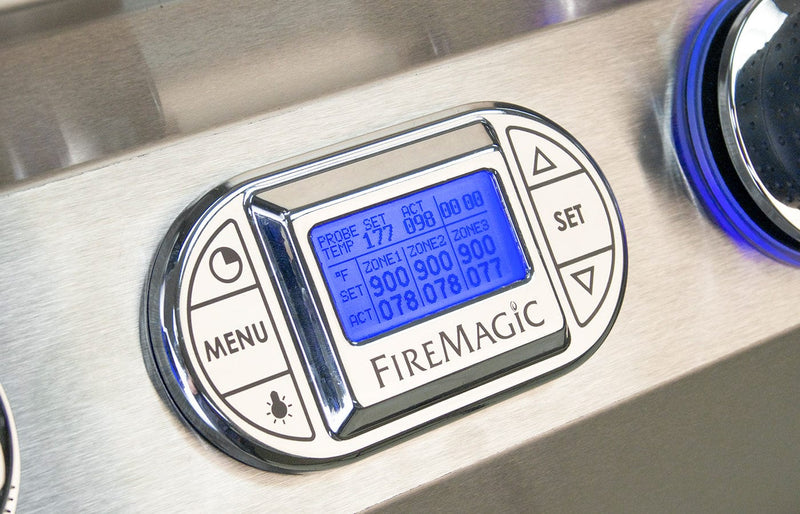 Fire Magic Echelon Diamond 36" Portable Grill with Digital Thermometer & Flush Mounted Single Side Burner E790s