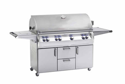 Fire Magic Echelon Diamond 48" Portable Grill with Analog Thermometer and Single Sideburner E1060s