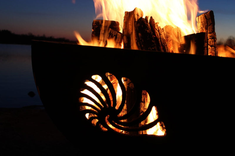 Fire Pit Art Beachcomber 36-inch Wood Burning Fire Pit - Beach