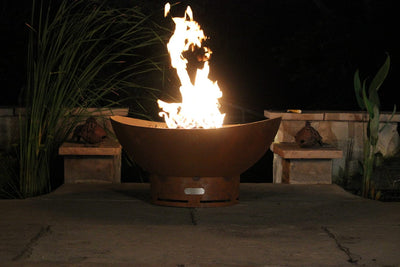 Fire Pit Art Scallop/Tidal 36-inch Gas Fire Pit - SC