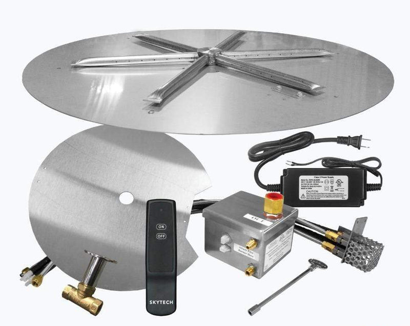 Firegear 26" Stainless Steel Round Disk Gas Fire Pit Kit with Remote FPB-26DBSAWS-N