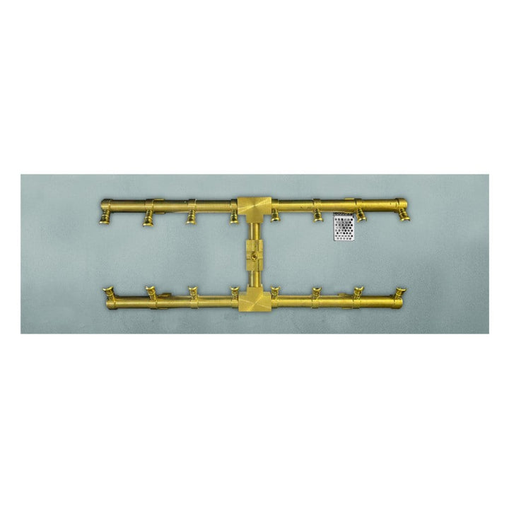 Firegear 36" Linear Flat Pan Brass H-Burner LOF-3610PS306MT