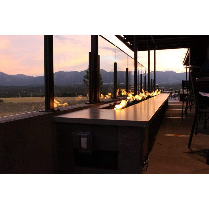 Firegear 36" Linear Flat Pan Brass H-Burner LOF-3610PS306MT