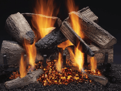 Heatmaster 30 Inch Black Mountain Maple Vented Log Sets BMM30