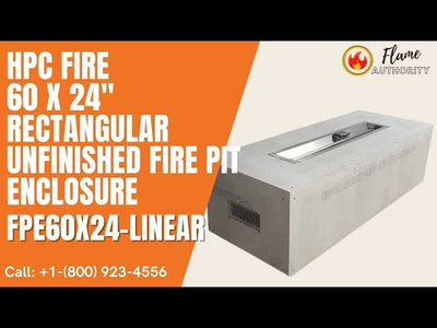 HPC Fire 60 x 24" Rectangular Unfinished Fire Pit Enclosure FPE60X24-LINEAR