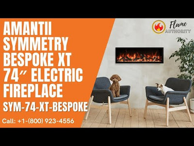 Amantii Symmetry Bespoke XT 74″ Electric Fireplace SYM-74-XT-BESPOKE