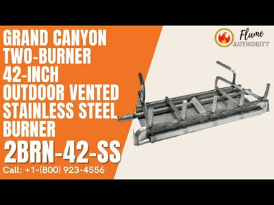 Grand Canyon Two-Burner 42-inch Outdoor Vented Stainless Steel Burner 2BRN-42-SS