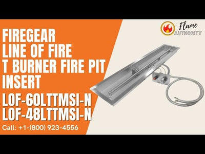Firegear Line Of Fire 60" T Burner Fire Pit Insert LOF-60LTTMSI-N