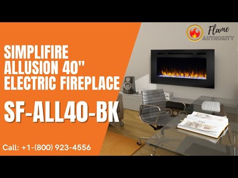 SimpliFire Allusion 40" Electric Fireplace SF-ALL40-BK