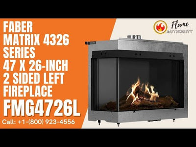 Faber MATRIX 4326 Series 47 x 26-inch 2 Sided Left Fireplace - FMG4726L