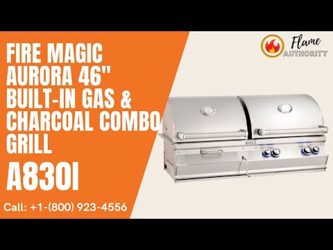 Fire Magic Aurora 46" Built-In Gas & Charcoal Combo Grill with Analog Thermometers A830i